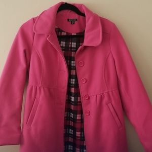 Girls' pink pea coat